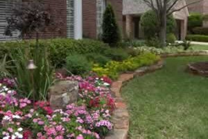 Bayside Landscape Services - Natural Rock Borders - Houston, Texas